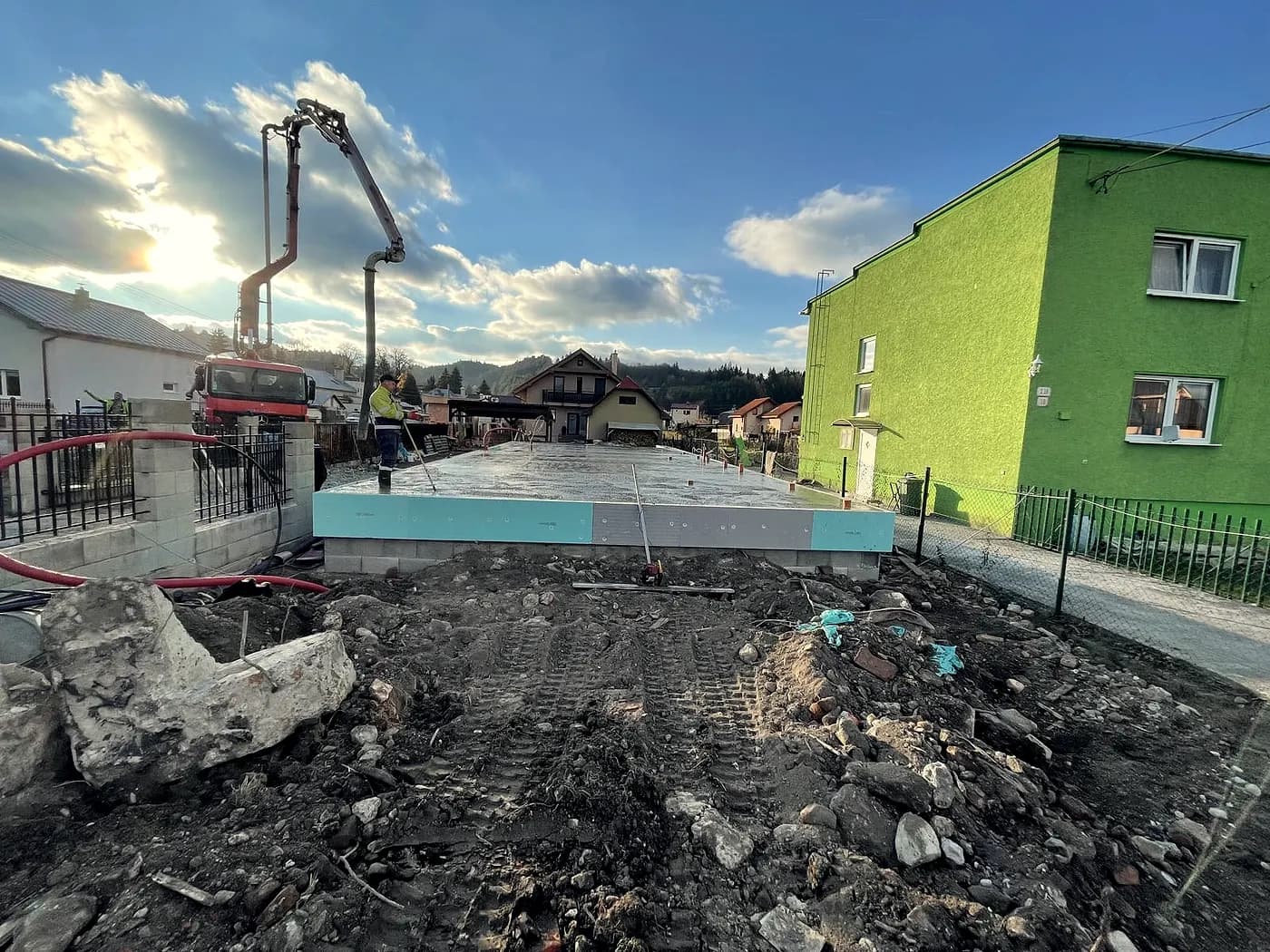 Betonáž základovej dosky