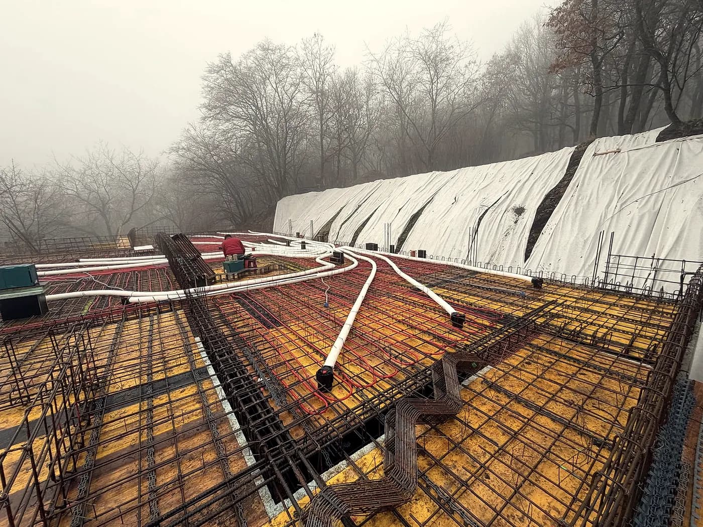 Rozvody uložené pred betonážou