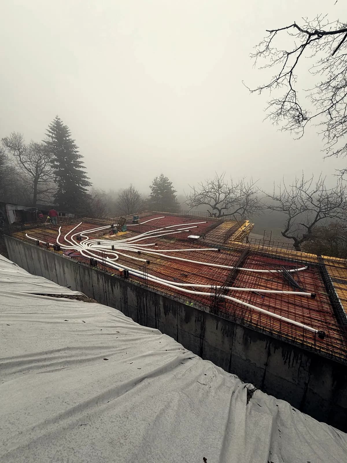 Príprava stropu na betonáž