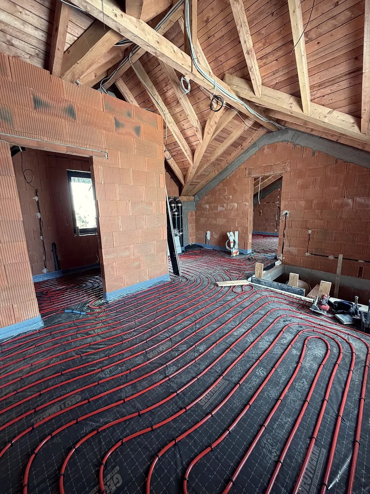 Pripravená podlaha pred betonážou poteru