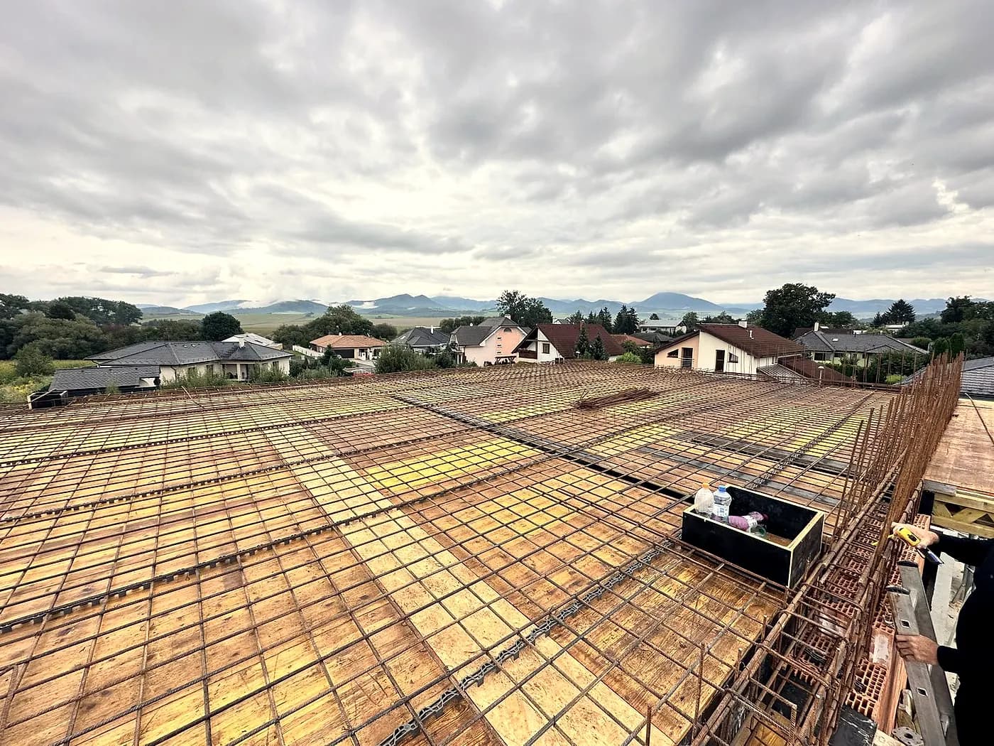 Stropná doska pred betonážou