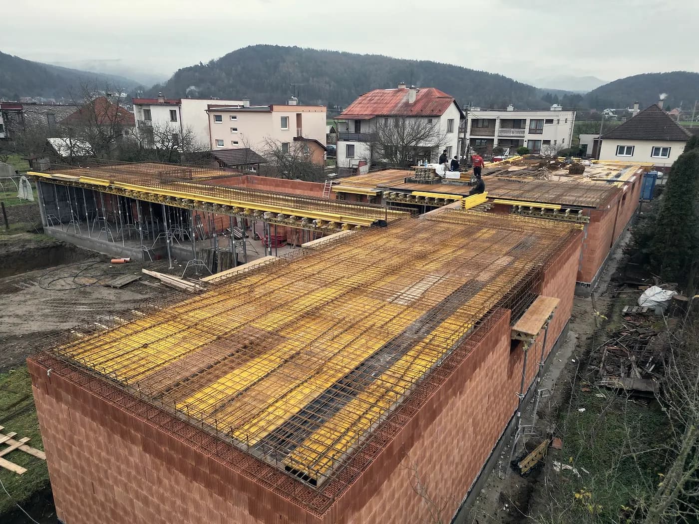 Pripravený strop pred betonážou