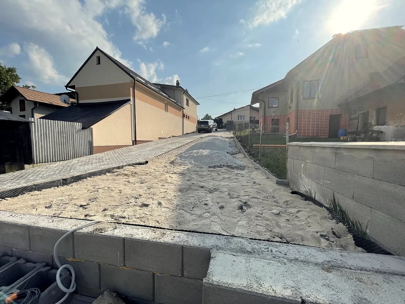 Prístupová komunikácia počas výstavby